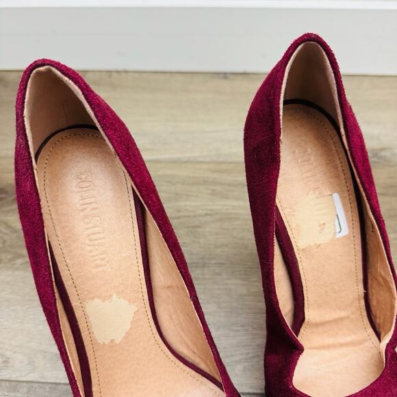 Colin Stuart Red Velvet Platform Heels Women’s Size 10 - Picture 9 of 11